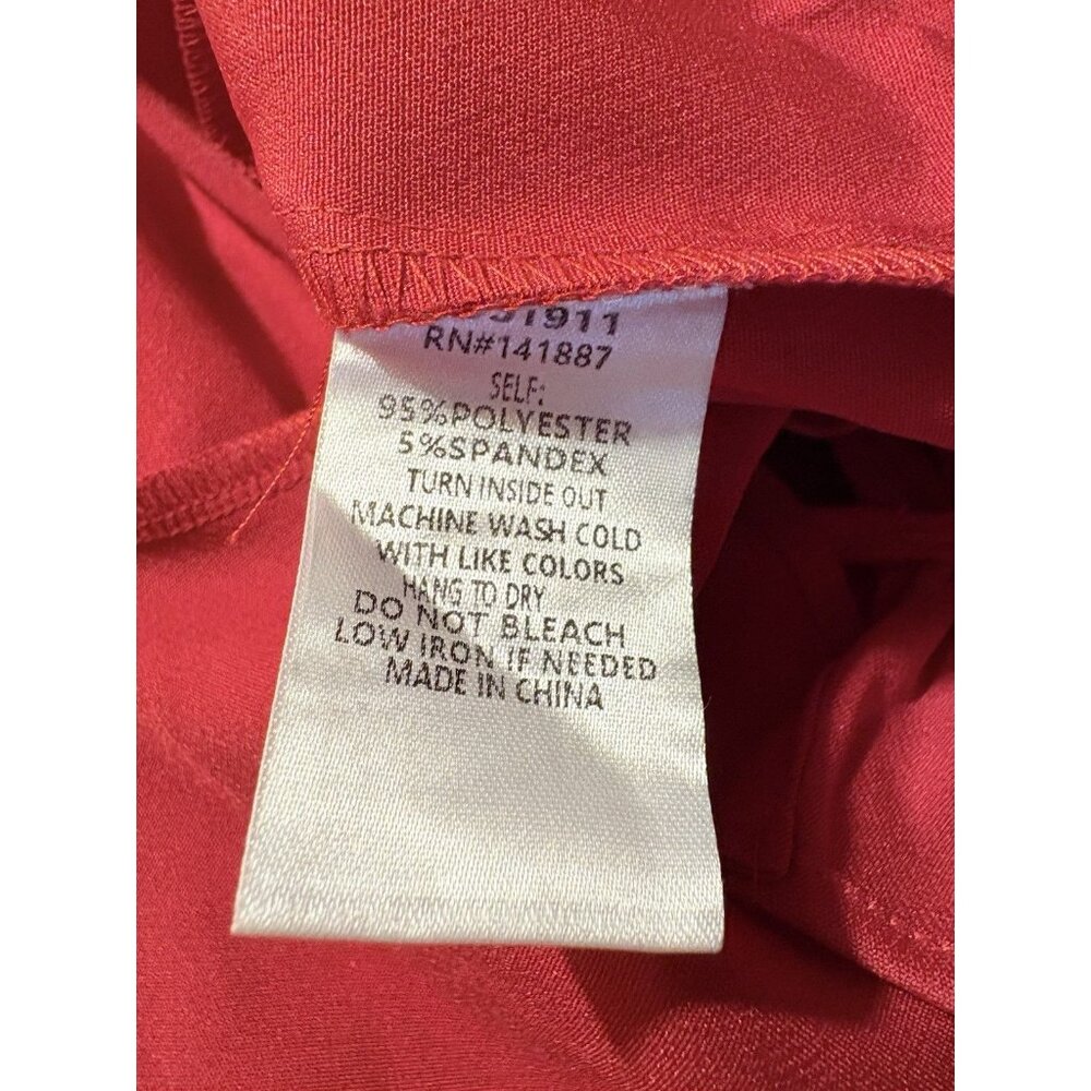New TCEC Red‎ One Shoulder Ruffle Dress Size Large - Picture 9 of 9